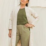 Clyde Trench in Organic Cotton Canvas Natural#color_natural