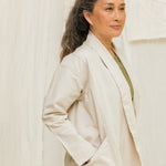 Clyde Trench in Organic Cotton Canvas Natural#color_natural