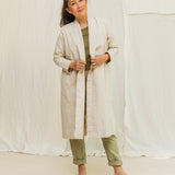 Clyde Trench in Organic Cotton Canvas Natural#color_natural