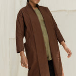 Clyde Trench in Organic Cotton Canvas Umber#color_umber