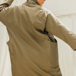 Clyde Trench in Organic Cotton Canvas Olivine#color_olivine