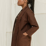 Clyde Trench in Organic Cotton Canvas Umber#color_umber