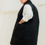 Clyde Vest in Organic Cotton Canvas Black#color_black