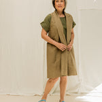 Clyde Vest in Organic Cotton Canvas Olivine#color_olivine