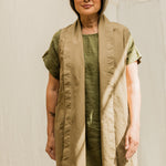 Clyde Vest in Organic Cotton Canvas Olivine#color_olivine