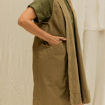 Clyde Vest in Organic Cotton Canvas Olivine#color_olivine