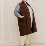 Clyde Vest in Organic Cotton Canvas Umber#color_umber