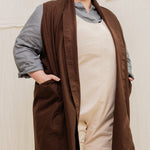 Clyde Vest in Organic Cotton Canvas Umber#color_umber