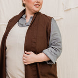 Clyde Vest in Organic Cotton Canvas Umber#color_umber