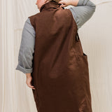 Clyde Vest in Organic Cotton Canvas Umber#color_umber