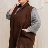 Clyde Vest in Organic Cotton Canvas Umber#color_umber