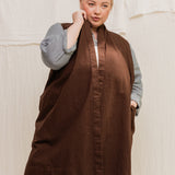 Clyde Vest in Organic Cotton Canvas Umber#color_umber