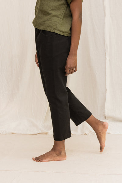 Clyde Work Pant in Organic Cotton Canvas Black#color_black