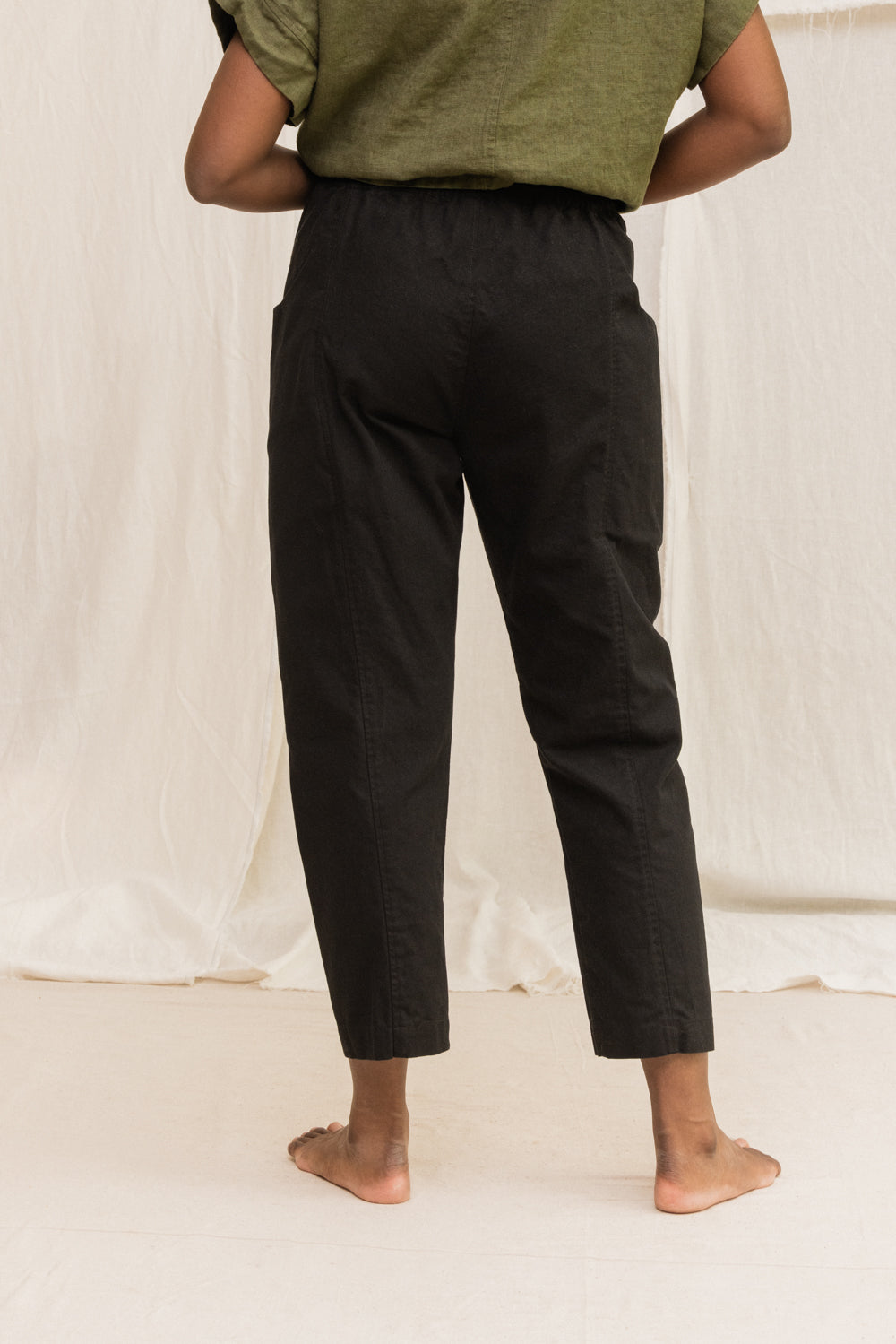 Clyde Work Pant in Organic Cotton Canvas Black#color_black