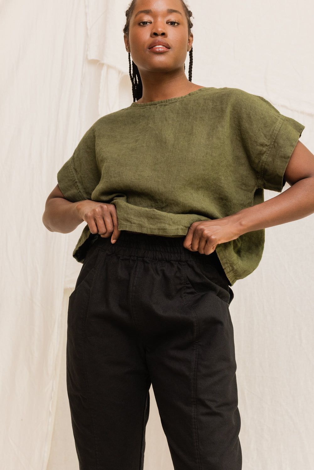 Clyde Work Pant in Organic Cotton Canvas Black#color_black