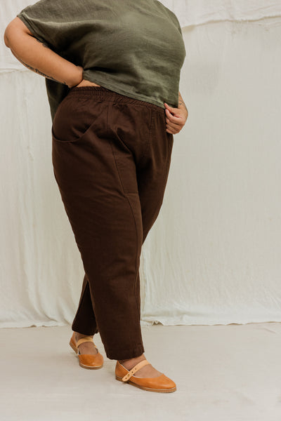 Clyde Work Pant in Organic Cotton Canvas Umber#color_umber