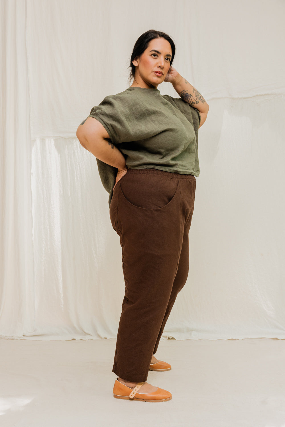 Clyde Work Pant in Organic Cotton Canvas Umber#color_umber