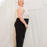 Florence Pant in Organic Cotton Canvas Black#color_black