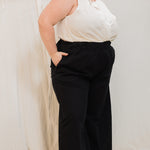 Florence Pant in Organic Cotton Canvas Black#color_black