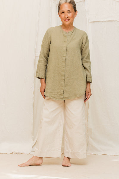 Florence Pant in Organic Cotton Canvas Natural#color_natural