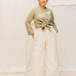 Florence Pant in Organic Cotton Canvas Natural#color_natural