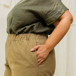 Florence Pant in Organic Cotton Canvas Olivine#color_olivine