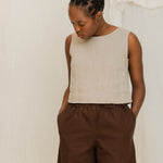 Florence Pant in Organic Cotton Canvas Umber#color_umber