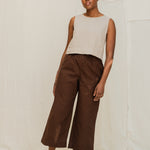 Florence Pant in Organic Cotton Canvas Umber#color_umber