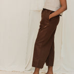 Florence Pant in Organic Cotton Canvas Umber#color_umber