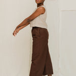 Florence Pant in Organic Cotton Canvas Umber#color_umber