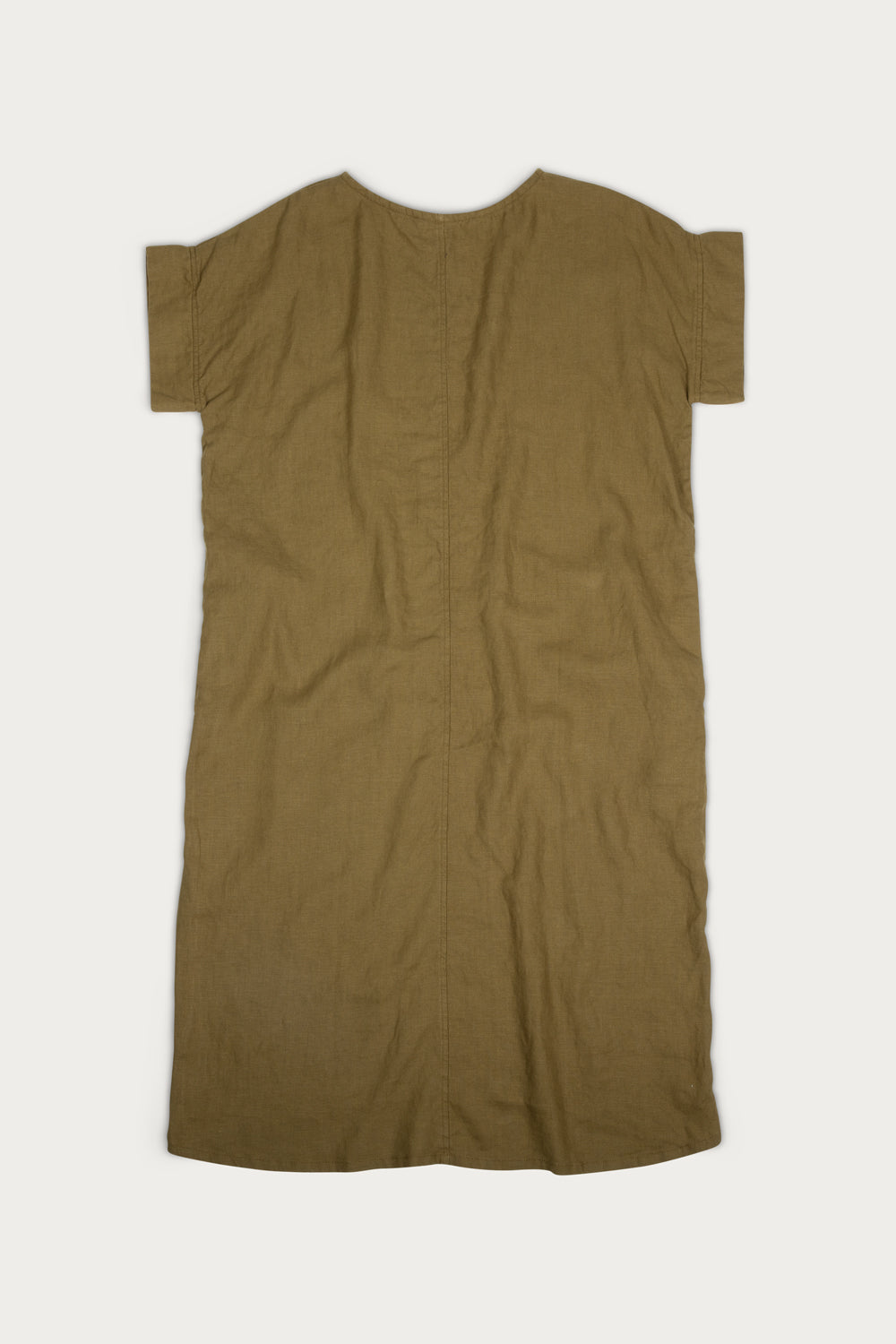 Georgia Midi in Midweight Linen Olive#color_olive