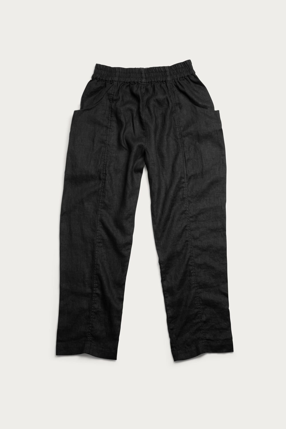 Clyde Work Pant in Midweight Linen Black#color_black