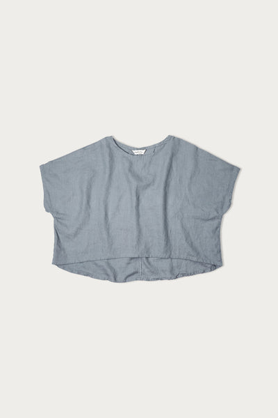 Linn Tee in Midweight Linen Sea Glass#color_sea-glass