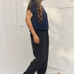 Andy Trouser in Washable Silk Graphite#color_graphite