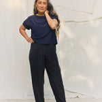 Andy Trouser in Washable Silk Graphite#color_graphite