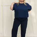 Andy Trouser in Washable Silk Midnight#color_midnight