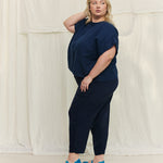 Andy Trouser in Washable Silk Midnight#color_midnight