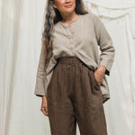 Andy Trouser in Midweight Linen Cacao#color_cacao
