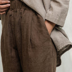 Andy Trouser in Midweight Linen Cacao#color_cacao
