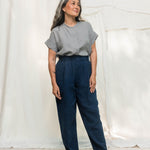 Andy Trouser in Midweight Linen Indigo#color_indigo