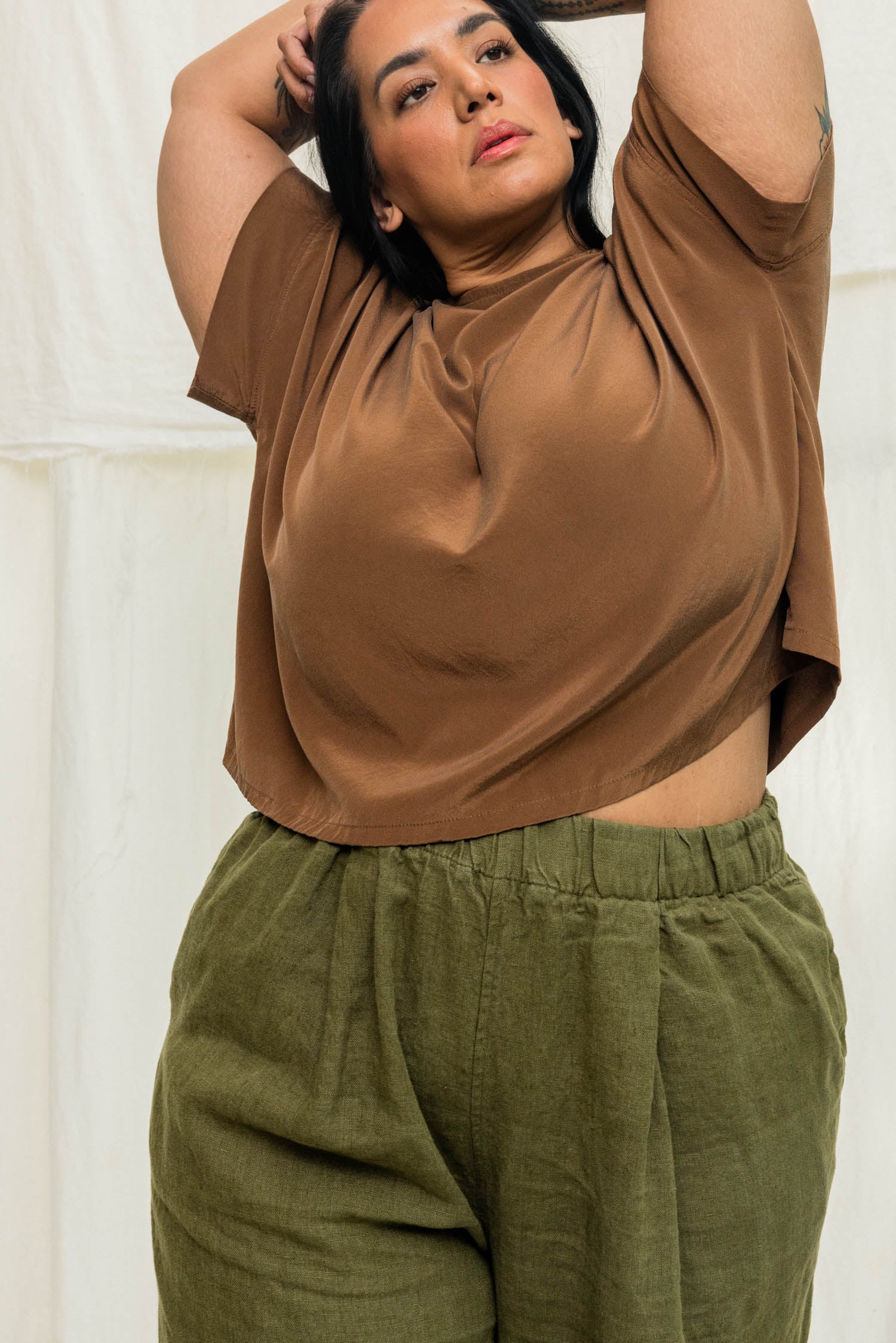 Andy Trouser in Midweight Linen Verte#color_verte
