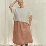 Bel Skirt in Lightweight Linen Canyon#color_canyon