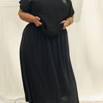 Bel Skirt in Washable Silk Graphite#color_graphite