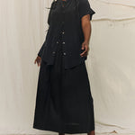 Bel Skirt in Lightweight Linen Ink#color_ink