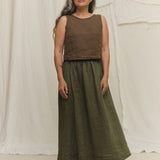 Bel Skirt in Lightweight Linen Lichen#color_lichen