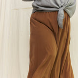 Bel Skirt in Washable Silk Ochre#color_ochre