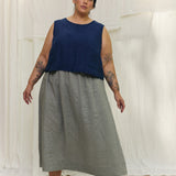 Bel Skirt in Lightweight Linen Overcast#color_overcast