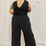 Florence Pant in Washable Silk Graphite#color_graphite