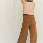 Florence Pant in Washable Silk Ochre#color_ochre