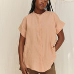 Georgia Snap Top in Lightweight Linen Canyon#color_canyon